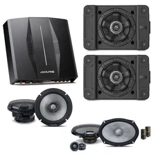 Alpine PXE-C80-88 OPTIM8 DSP Amp + (2) SS-SB12 Sub, R2-S69C & R2-S65 Bundle