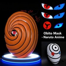 Naruto Akatsuki Tobi Obito Uchiha LED Light Mask Anime Costume Cosplay Prop