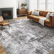 5x7 Area Rugs Living Room: Machine Washable Large Abstract Modern Soft Rug