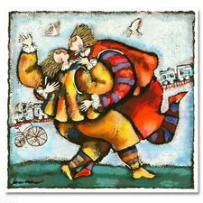 Michael Kachan Signed Fine Art - Give Me a Kiss - Serigraph on Paper - COA