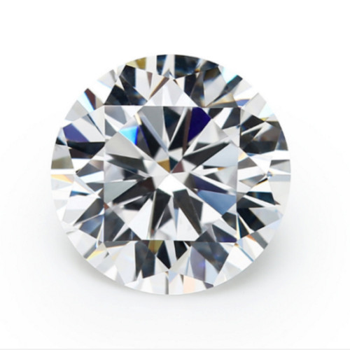 Moissanite ronde 0,90 ct VVS1 6,5mm pierre fine blanche pour bijou