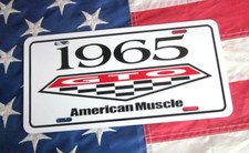 1965 Pontiac GTO  American Muscle License Plate Car Tag 65 Goat tiger GeeTo