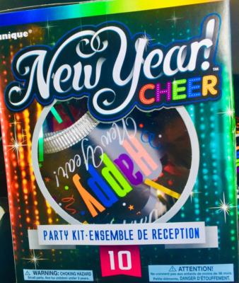 UNIQUE New Year Party Kit for 10.Unique Party Products.NIB Special