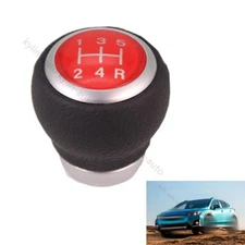 5 Speed Gear Shift Knob for Subaru Impreza Wrx Sti Outback Forester Red Cap