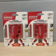 NEW Diablo Diablo Bi-Metal Hole Saw 2.5" diameter x 2-3/8" deep Lot Of 2 E4