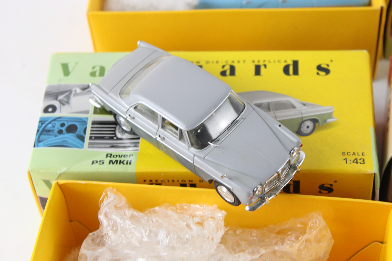 Boxed Vanguard Diecast Model Cars, Rover, Vauxhall, Mercedes, Etc x 6