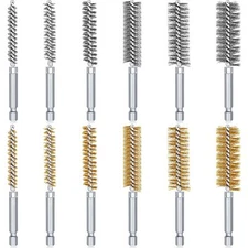 12 Pieces Bore Brush for Drill Wire Set Cleaning Set... 