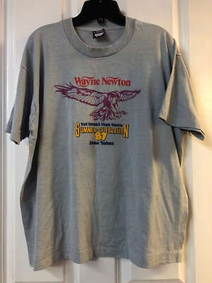 VTG 80s Wayne Newton Del Webb s High Sierra Lake Tahoe Summer Celebration Shirt