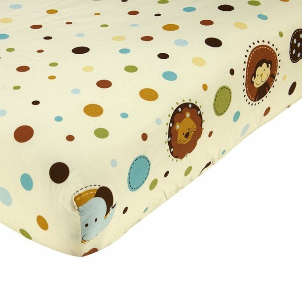 Jungle Tales Polka Dot Crib Sheet by NoJo