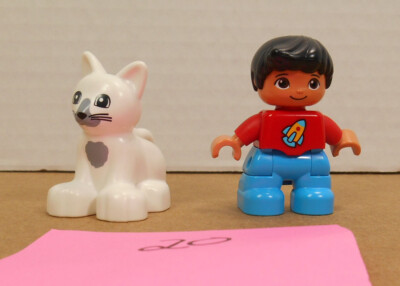 Duplo Lego 10818 My First Food Truck Male Child and White Cat P20