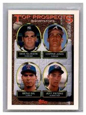 1993 Topps - [Base] #529 - Top Prospects Dave Silvestri Chipper Jones RC Rookie