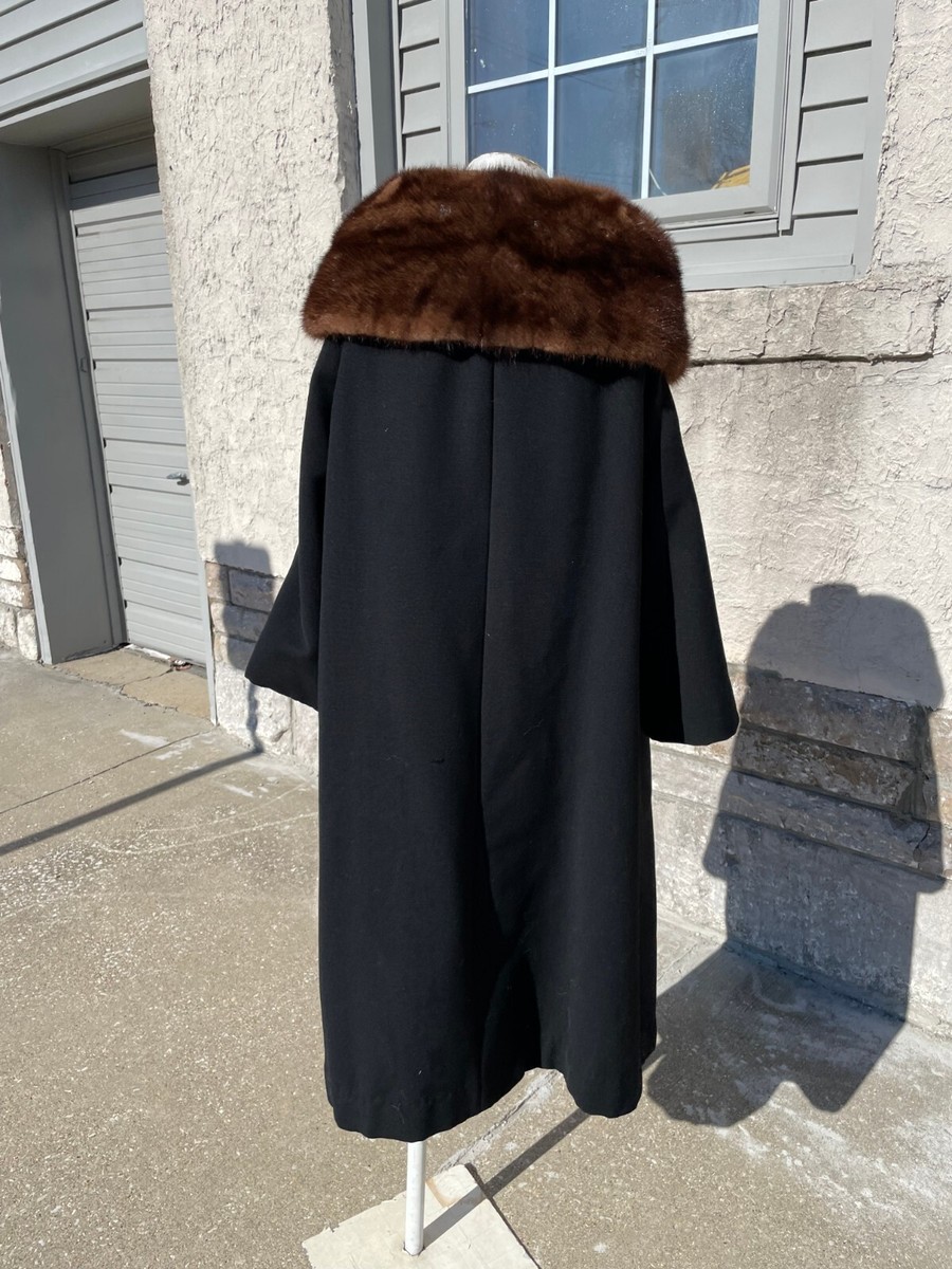 ジャケット・アウター LA PEAU DE GEMshaggy middle coat Vintage Dorothys Peau De Faille Golet French Country Mink