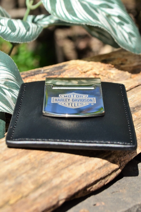 アクセサリー Harley Davidson Leather zippo Holder Zippo Harley Davidson Leather Lighter Pouch, HDPBK, New In
