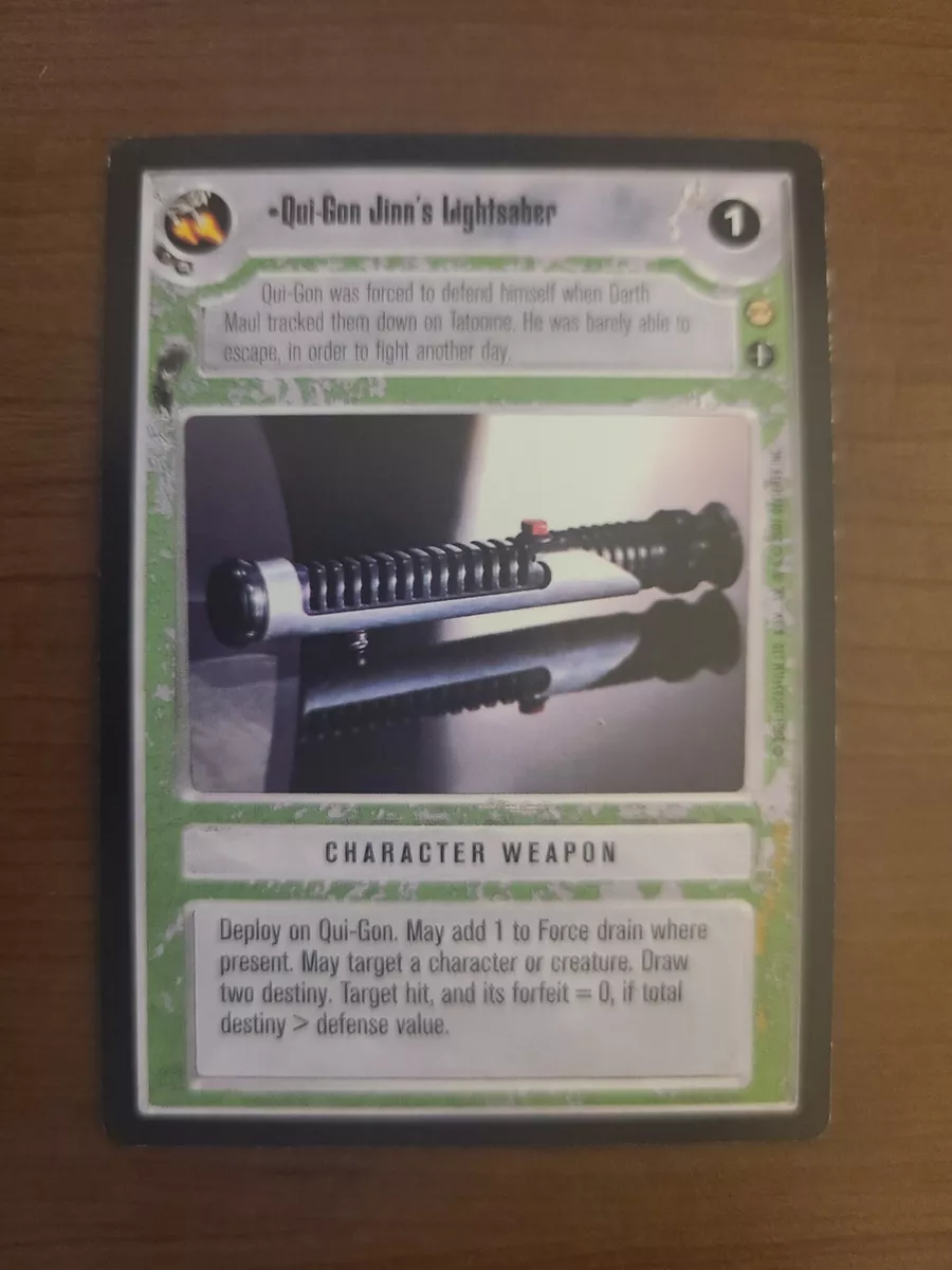 Qui-Gon Jinn's Lightsaber – SWCCG Cards