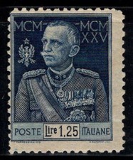 Italie 1925-26 Sass. 191 Neuf ** 60% 1.25 lires, Jubilé du Roi
