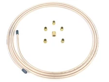 10 Ft Roll of 1/4" Copper/Cupronickel Brake Line Tubing with fittings & union