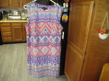 NWT AB Studio Sleeveless Dress,Decorative Zipper On Shoulders,Sz 16,A Line Dress