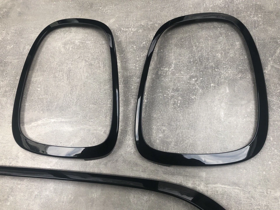 MINI F55 F56 F57 F57 NERO LUCIDO FARI POSTERIORI FINITURE SET LUNETTA SURROUND 5PZ - Immagine 4 di 4