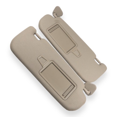 2011-2015 Kia Optima Driver & Passenger Side Sun Visor Pair Set Tan Brown - Picture 3 of 8