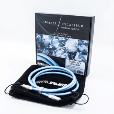 SUPRA EXCALIBUR DIGITAL RCA rhodium connectors 1M (3.28 feet) STATE OF THE ART !