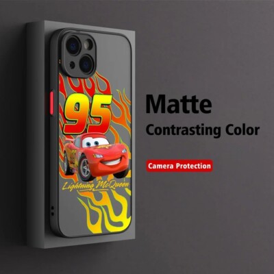 Lightning McQueen Handyhülle l Cars 2 Smartphone Schutz Case für Apple iPhone