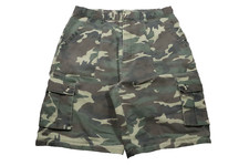 No Boundaries Men's Vintage 90s Cargo Shorts Military Camo 33x10 Grunge Skater