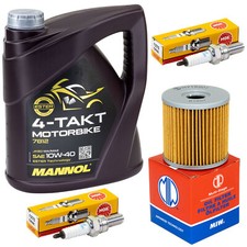 Set Inspektion für Hyosung GT 650 N GT 650 R S 2004-11 Öl 4L Ölfilter Zündkerzen
