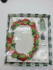 Lady Jane Christmas Holly Gold Cheese Plate With Christmas Tree Knife