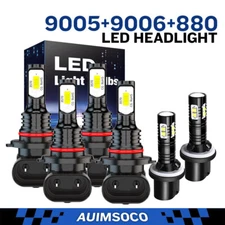 For Nissan Titan 2004-2015 Combo 6x 6000K LED Headlights Kit High Low Fog Bulbs