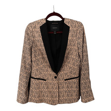 Maison Scotch Smoking Style Jacket Peach And Grey Size 1 Uk Size 10