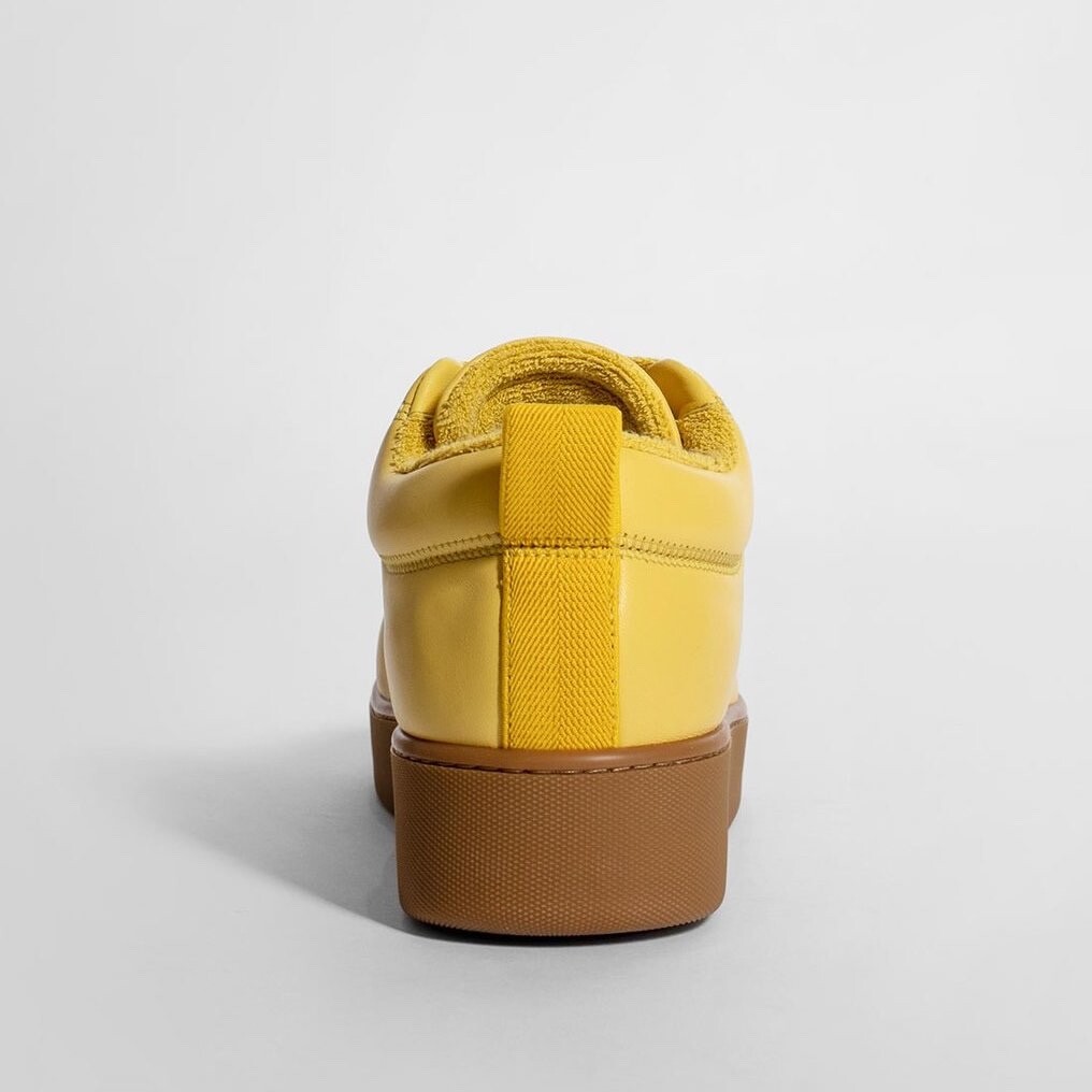 BOTTEGA VENETA Quilt Leather Platform Sneakers Buttercup Yellow