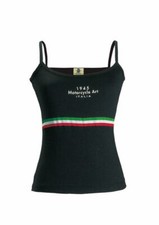 MV AGUSTA TOP BASIC DONNA SPALLINE TRICOLORE COLORE NERO NUOVO UFFICIALE TG.M