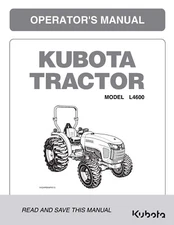 3 Hole Punch Paper Reprint Kubota L4600 Tractor Operators Owners Manual