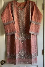 Pakistani Designers Luxury Kameez Shalwar And Duppatta 3 Piece Suit Organza