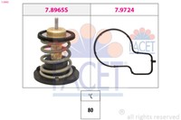Facet Thermostat KüHlmittel 80°C FüR Seat Mii Ibiza Iv Sportcoupe Vw Up Polo