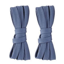2pair Double Layers Flat Shoelaces Jean Blue for Sneakers 24 27 36 48 54 63 Inch
