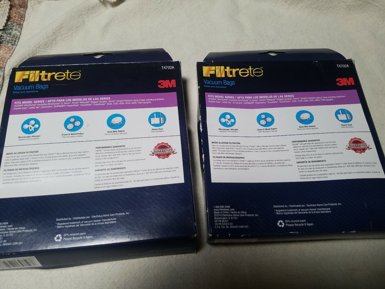 NEW 3M Filtrete Vacuum Bags 6 Hoover Y & Z for Hoover WindTunnel