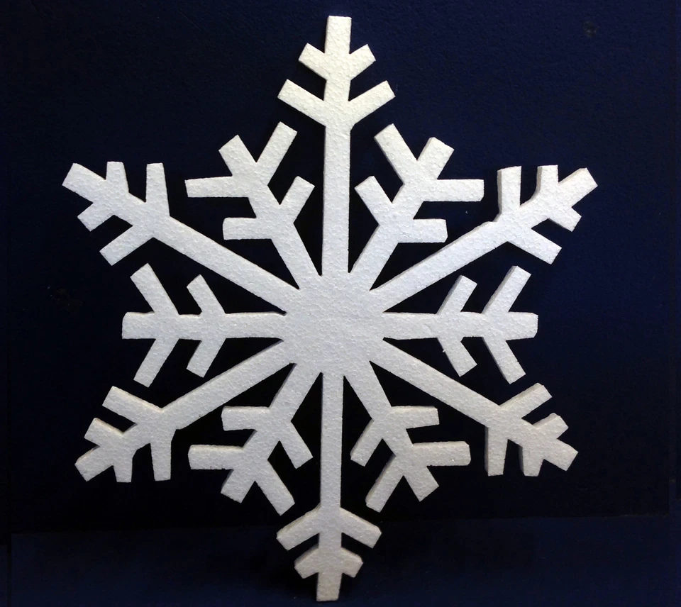 MRPOLYSTYRENE 10 POLYSTYRENE SNOWFLAKE IN HD 1 DESIGN 800MM HEIGHT 20MM THICK