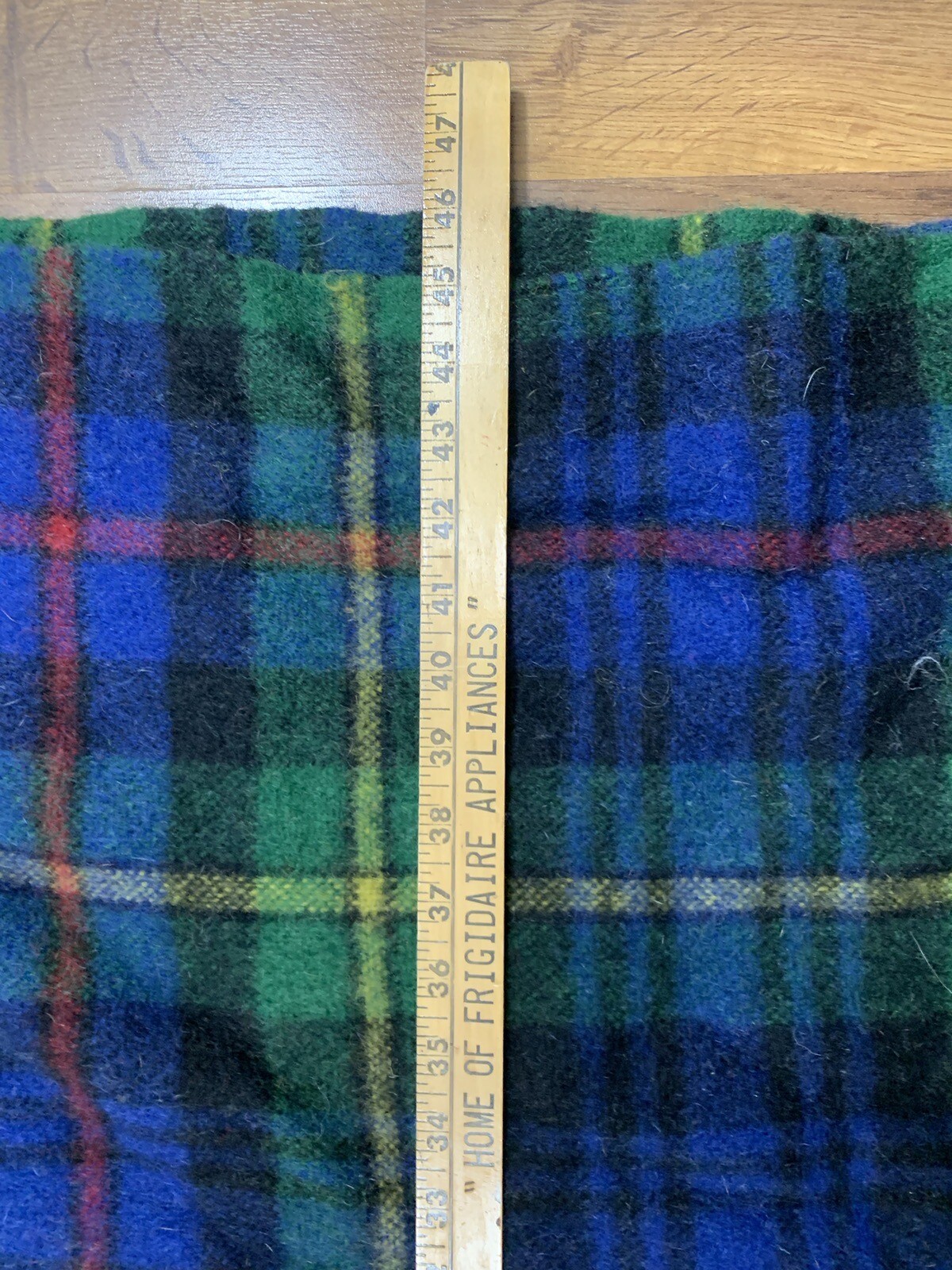 Vtg Supersprint Wool Plaid Blanket Throw Blue Green Red 48x60 eBay