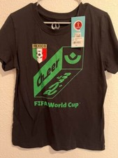 FIFA World Cup 2022 Cheer Mexico National Team Official LG Black T Shirt NWT