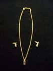 Amethyst Necklace (18") and Earrings Set Pale Purple Gold Chain — photo 7
