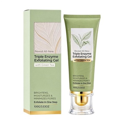 Triple Enzyme Green Tea Peeling Aqua Peel Gel, Deep Pore Face Exfoliant, Gen