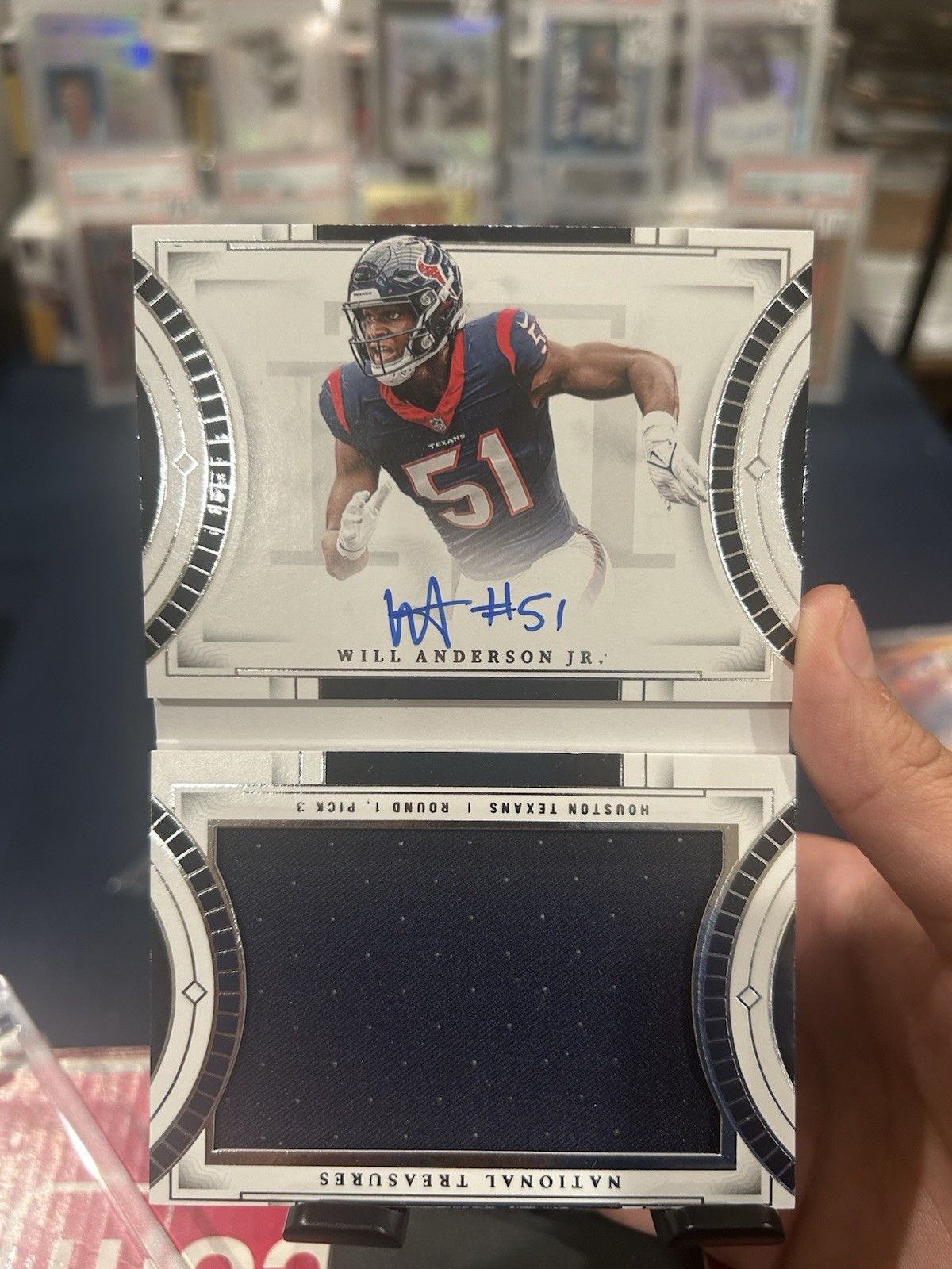 Will Anderson Panini National Treasures NFL Shields 1/1 #WAJ Base