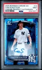 Cam Schlittler 2025 Bowman Chrome 1st Sapphire Prospect Auto /199 PSA 9 Yankees