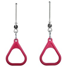 SWING SET STUFF TRAPEZE RINGS PINK WITH HANGERS PAIR accessory hardware 0244