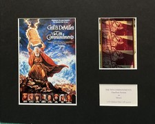 The Ten Commandments.  Charlton Heston 35mm Film Cell Mounted Display
