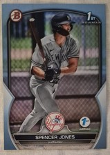 SPENCER JONES RC 1st EDITION 2023 1st Bowman Prospect Sky Blue Parallel Yankees
