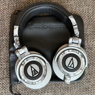 Audio-Technica ATH-M50X Headphones w/Extras Case New Earpads Bluetooth Adapter