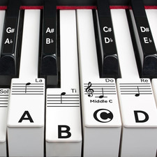 Piano Key Stickers for 88/76/61/54/49 Keys, Removable Piano Stickers