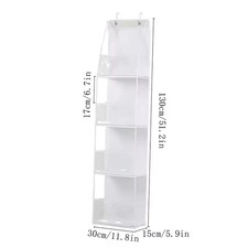 4-Tier Over-the-Door Foldable Hanging Storage Bag Organizer for Home